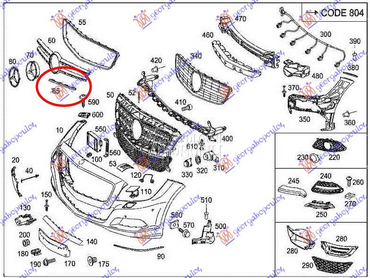 Lajsna za Mercedes Benz CLS Klasa od 2010. do 2014. god.