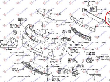 NOSAC PREDNJEG BRANIKA za Toyota Prius od 2009. do 2012. god.
