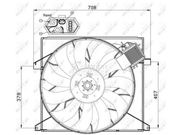 Ventilator za Mercedes Benz ML Klasa od 1998. do 2005. god.