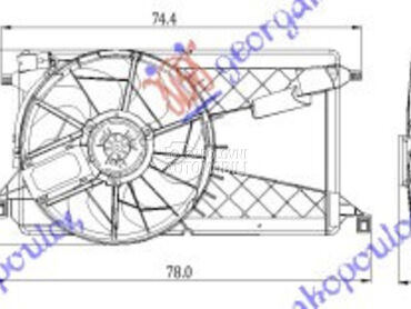 Ventilator za Ford Focus od 2003. do 2007. god.