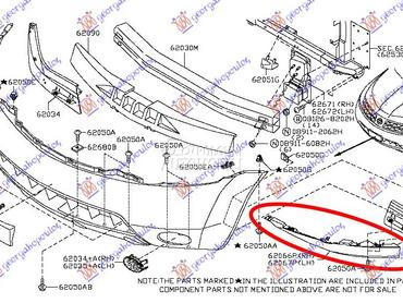 Spojler branika za Nissan Murano od 2003. do 2014. god.