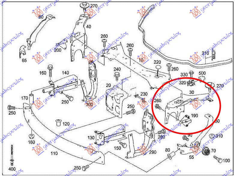 NOSAC PREDNJEG BRANIKA