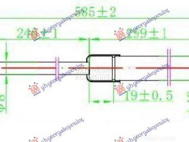Amortizer haube i gepeka za Chevrolet Captiva od 2007. do 2012. god.
