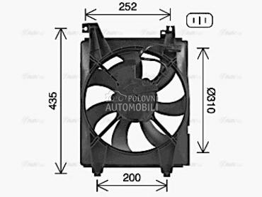 Ventilator za Hyundai Elantra od 2000. do 2004. god.