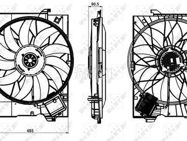 Ventilator za Mercedes Benz CLS Klasa od 2008. do 2010. god.