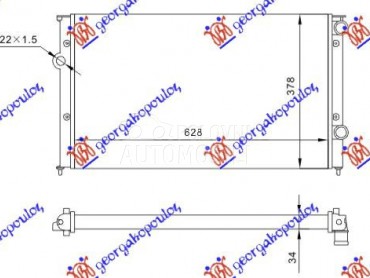 Hladnjak za Volkswagen Passat B1 od 1989. do 1993. god.