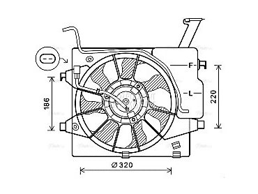 Ventilator za Kia Picanto od 2015. do 2017. god.