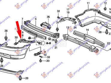 NOSAC PREDNJEG BRANIKA za Honda Civic od 2001. do 2004. god.