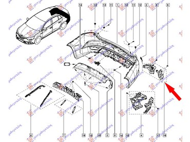 NOSAC ZADNJEG BRANIKA za Renault Megane