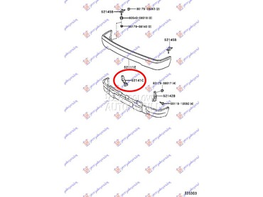 NOSAC PREDNJEG BRANIKA za Toyota Hilux od 1998. do 2001. god.