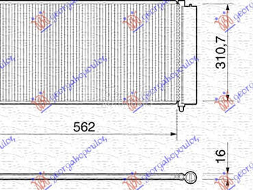 Hladnjak klime za Fiat Doblo od 2001. do 2005. god.