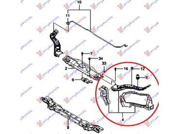 Limeni okvir fara za Chevrolet Lacetti
