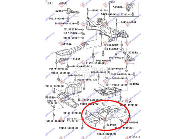 Šuspleh za Toyota Corolla Verso od 2007. do 2009. god.