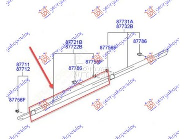 Lajsna za Hyundai Matrix od 2001. do 2008. god.