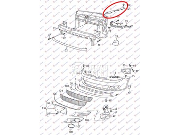 NOSAC PREDNJEG BRANIKA za Volkswagen Golf 6 od 2008. do 2013. god.