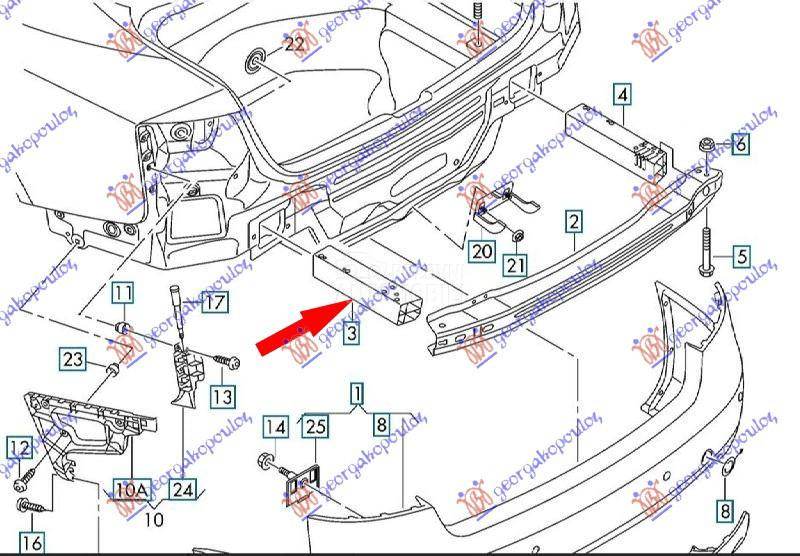 NOSAC ZADNJEG BRANIKA