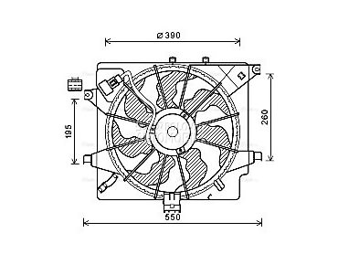 Ventilator za Hyundai Elantra od 2011. do 2013. god.