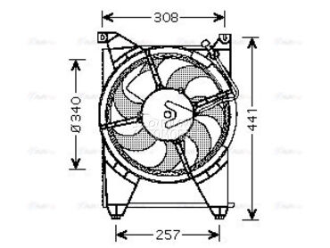 Ventilator za Hyundai Tucson od 2004. do 2008. god.