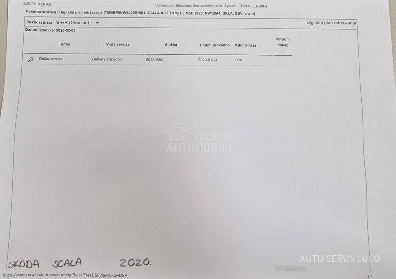 Škoda Scala 1.0 TSI /70K W/T O P