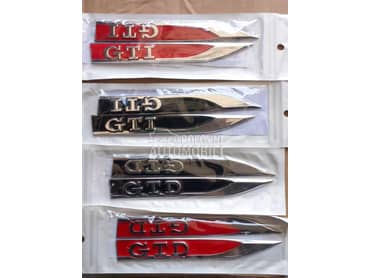 GTI i GTD oznake za krila za Volkswagen Golf 6, Golf 7