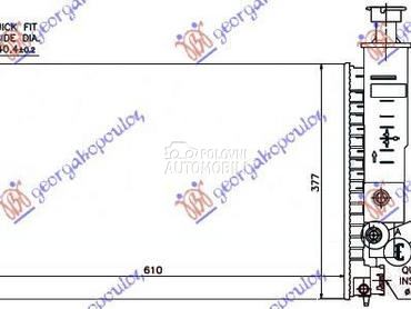 HLADNJAK MOTORA 1.4/2.0CC (... za Peugeot 405 od 1993. do 1995. god.