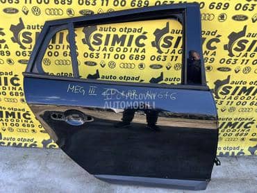 Vrata zadnja desna crna NV676 za Renault Megane od 2009. do 2016. god.