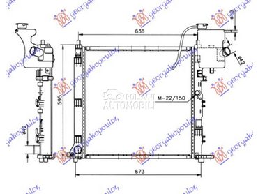HLADNJAK MOTORA BENZIN/DIZE... za Mercedes Benz Ostalo od 1996. do 2004. god.