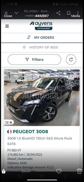 Peugeot 3008 ALLURE 8mm lanac