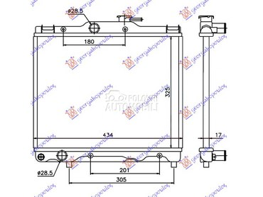 HLADNJAK MOTORA 1.0/1.3 (32... za Toyota Starlet od 1996. do 1999. god.