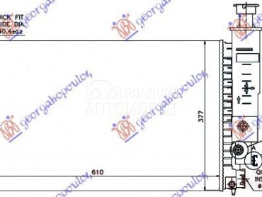 HLADNJAK MOTORA 1.4/2.0CC (... za Peugeot 405 od 1993. do 1995. god.