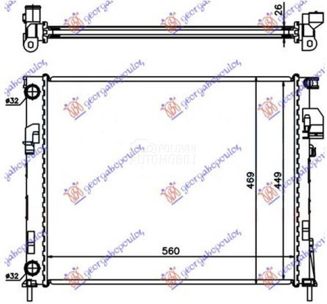 HLADNJAK MOTORA 2.0i BENZIN...