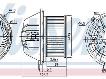 Ventilator Kabine za Audi  od 2005. do 2011. god.