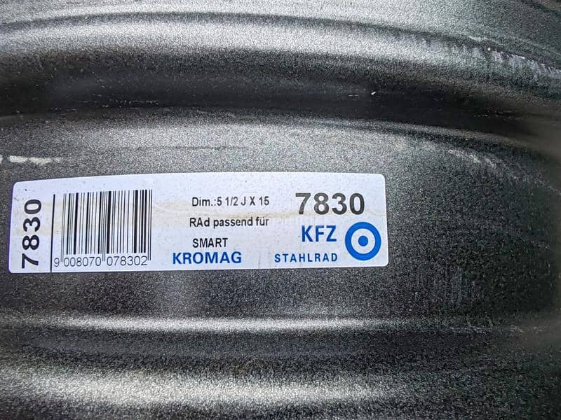 Čelične felne Smart fortwo 451 15" 3 x 112