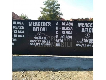 Polovni delovi za Mercedes Benz A Klasa, B Klasa, C Klasa