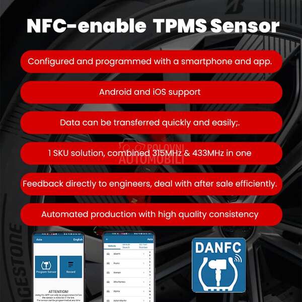 TPMS SENZOR - UNIVERZALNI