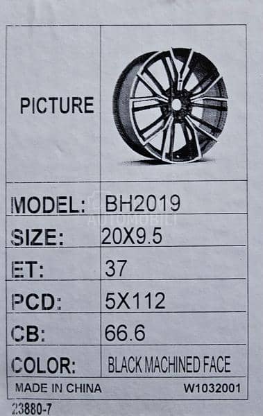 Aluminijumske felne  20" 5 x 112