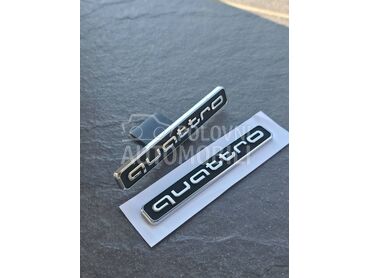 Quattro crno hrom oznaka NOVO za Audi Ostalo