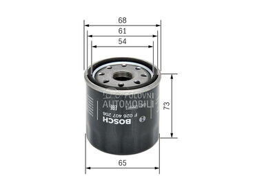 Filter ulja BOSCH za Toyota RAV 4 od 2000. do 2005. god.