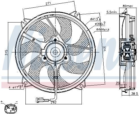 Ventilator motora visko