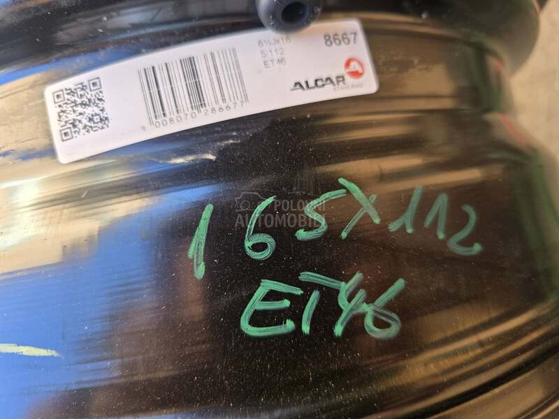 Čelične felne wv , skoda 16" 5 x 112