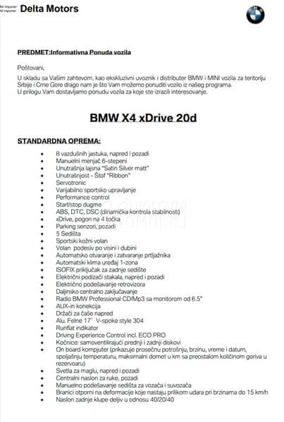 BMW X4 xDrive20d xLine