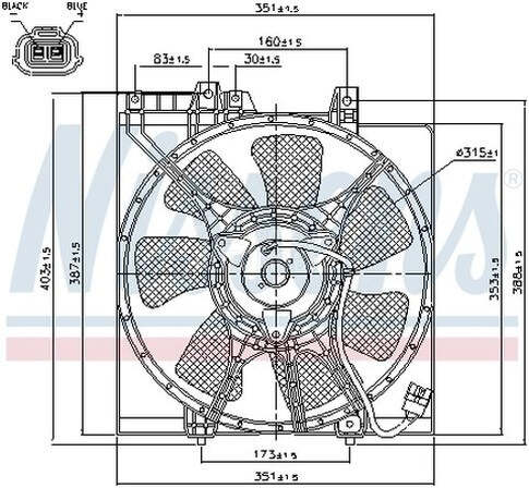 Ventilator motora visko