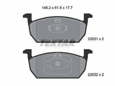 Kocione plocice TEXTAR za Audi A1 od 2011. do 2018. god.