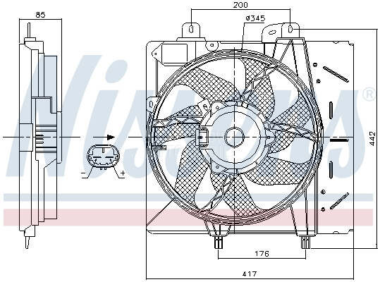 Ventilator motora visko