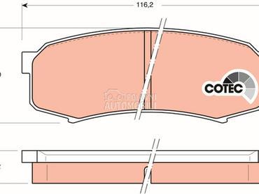 Kocione plocice TRW za Toyota Land Cruiser od 1990. do 2001. god.