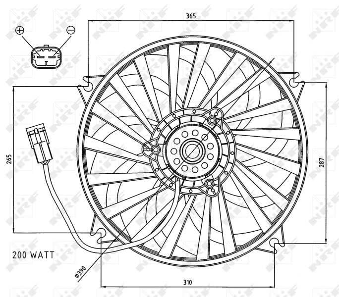 Ventilator motora visko