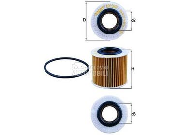 Filter ulja KNECHT za Volkswagen Fox od 2005. do 2011. god.