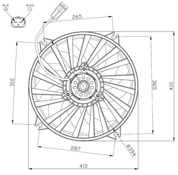 Ventilator motora visko