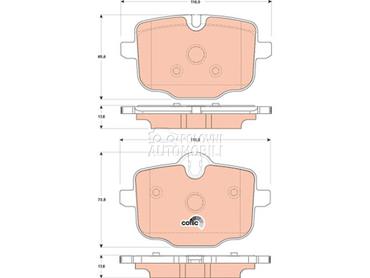 Kocione plocice TRW za BMW Serija 6 od 2018. do 2020. god.