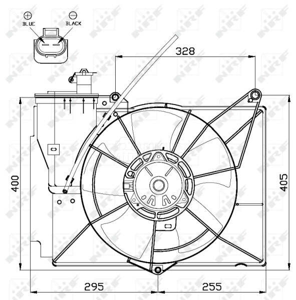 Ventilator motora visko
